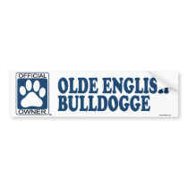 Olde English Bulldogge Blue bumper stickers