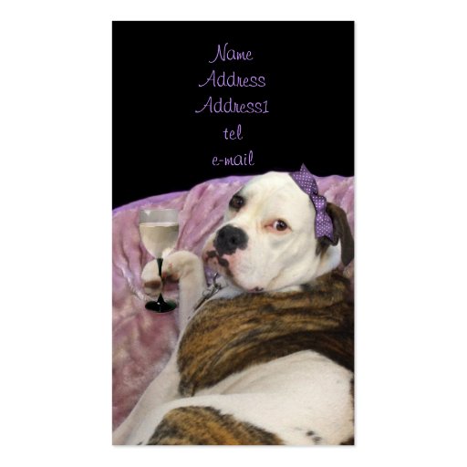 olde english bulldogge business card (front side)