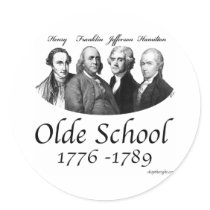 Olde School Round Stickers
