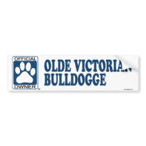Olde Victorian Bulldogge Blue bumper stickers