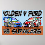 Olden v Furd V8 SupaKars Posters