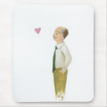 Older man contemplating love fun unique art Robert Mousepads