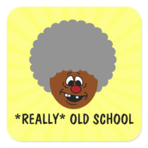 Older than dirt and proud of it senior citizen square stickers