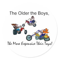 Older the Boys The More Expensive Toys Sticker