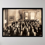 Oldest Citizens Lunch Photo 1907 Posters