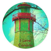 Oldest Light House in Toronto Round Sticker