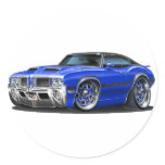 Olds Cutlass 442 Blue Car Sticker