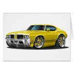 Olds Cutlass Yellow Car Card