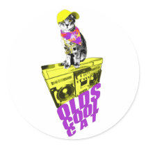 oldschool cool cat stickers