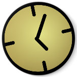 Oldskool Clock Badge Pinback Button