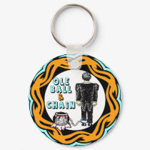 Ole Ball And Chain Keychain by weddingpartygifts Ole Ball And Chain Keychain