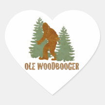 OLE WOODBOOGER HEART STICKERS