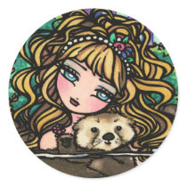 "Oliana's Otter" Fantasy Mermaid Sea Otter Fairy Sticker