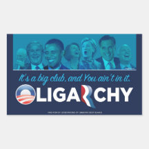 Oligarchy 2012 rectangle sticker