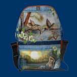 olio su tela dipinto originale titolo la natura messenger bags