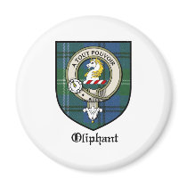 Oliphant Clan Crest Badge Tartan magnets by clan_badges Oliphant Clan Crest Badge Tartan magnets