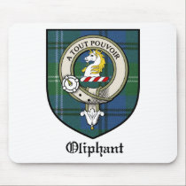 Oliphant Clan Crest Badge Tartan mousepads