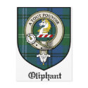 Oliphant Clan Crest Badge Tartan postcards