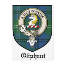 Oliphant Clan Crest Badge Tartan postcards by clan_badges Oliphant Clan Crest Badge Tartan postcards