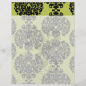 olive and black elegant ornate damask