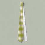 Olive and White Gingham Check Tie