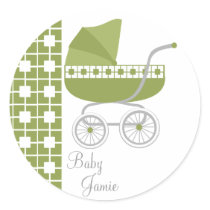 Olive Baby Buggy Stickers