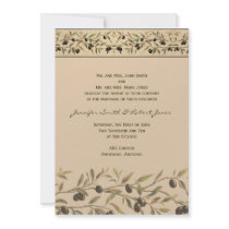 Olive Branch: A Tuscan Touch Custom Invitations