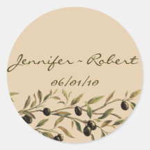 Olive Branch: A Tuscan Touch Round Stickers