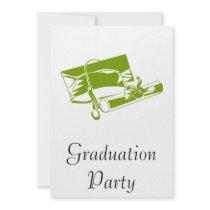 Olive Cap & Diploma Custom Invites