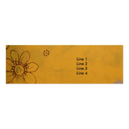 Olive Flowers Skinny Business Cards