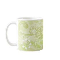 olive flowers mugs