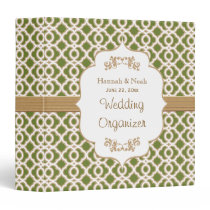 Olive Green and Gold Moroccan Wedding Planner binders
