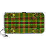 olive green brown fractal pattern mini speaker