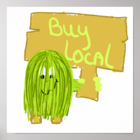 Olive Green Buy Local Posters