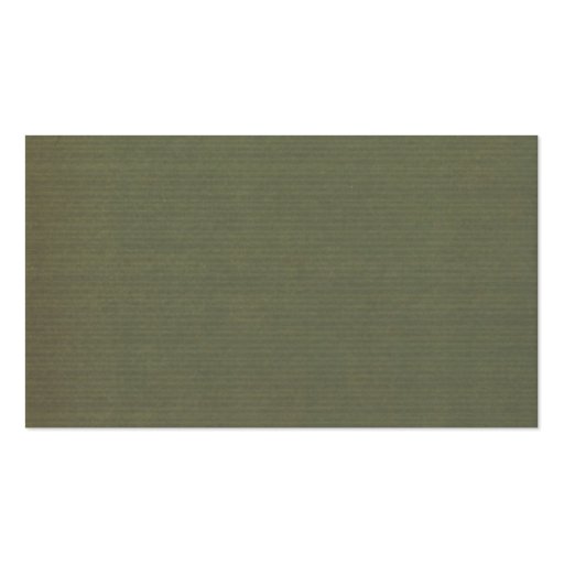Olive Green Canvas-like Texture Business Card Template (back side)