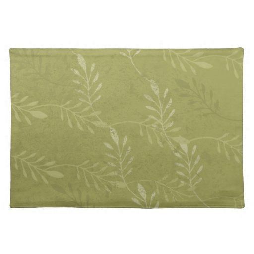 Olive Green Casual or Formal Botanical Placemat Zazzle