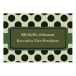 Olive Green Circles business cards