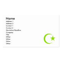 Olive Green Crescent & Star.png Business Cards
