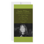 olive green graduation photo cards