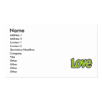 Olive Green Love Business Cards
