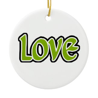 Olive Green Love ornament