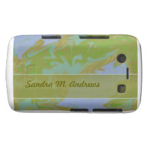 Olive Green Marble Texture Blackberry Case