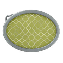 Olive green pattern belt buckle
