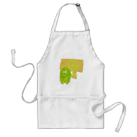 Olive Green Peace Person Aprons
