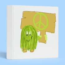 Olive Green Peace Person binders