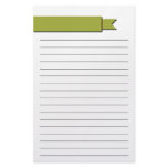 Olive Green Ribbon Lined Stationery Design