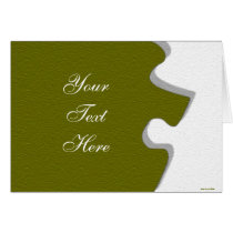 Olive Green Sandstone Puzzle Card