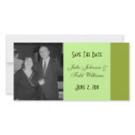 Olive Green Save the Date Picture Card