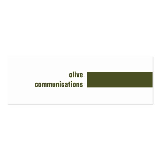 Olive Green Simple Business Card