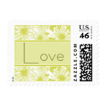 Olive Green Sunflower Love Wedding Stamp